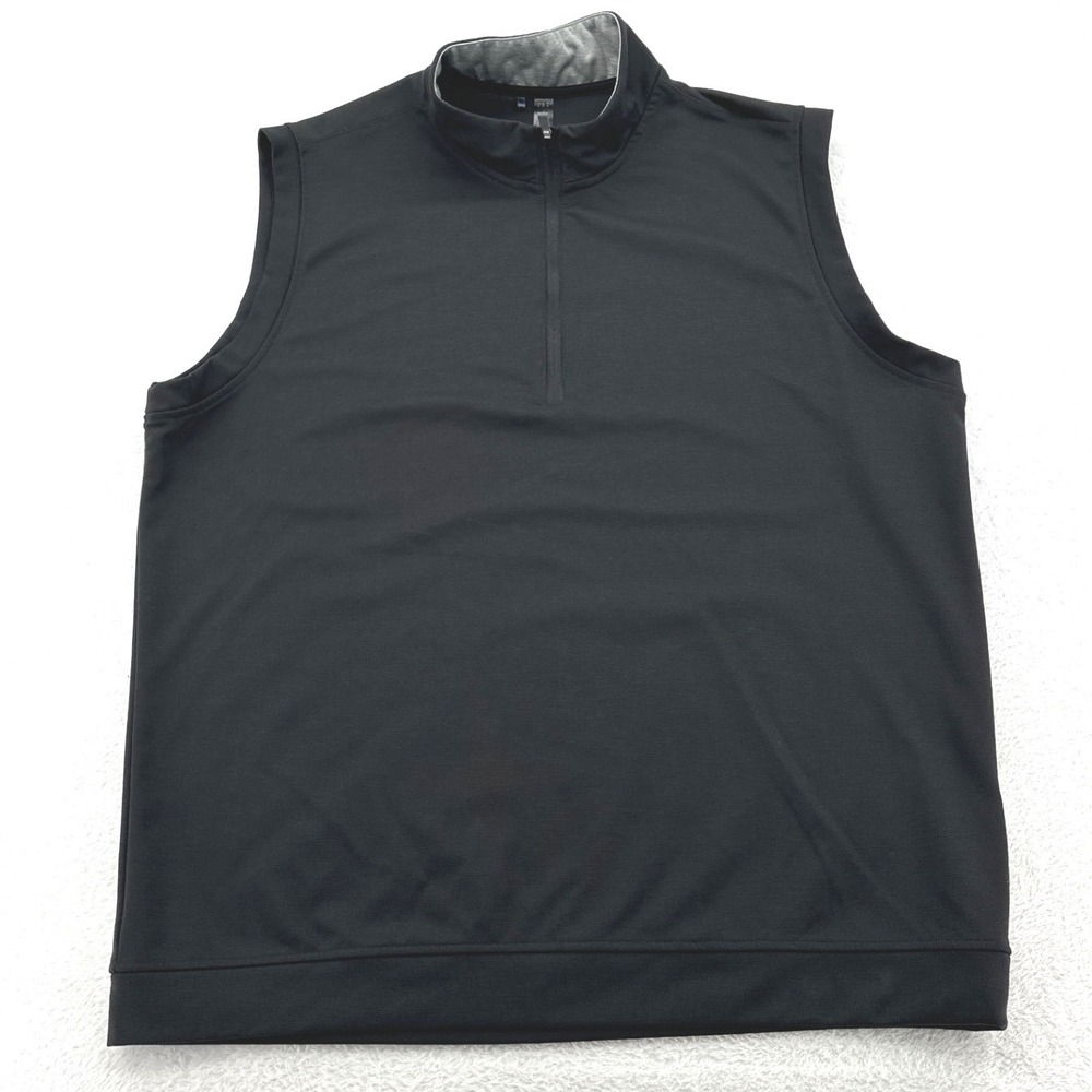 Adidas Mens Golf Vest XL Black IB4542 Quarter Zip Performance Pullover